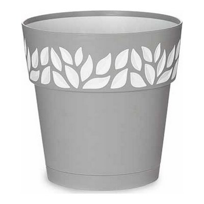 Självvattnande blomkruka Cloe Grå Plast (19 x 19 x 19 cm)