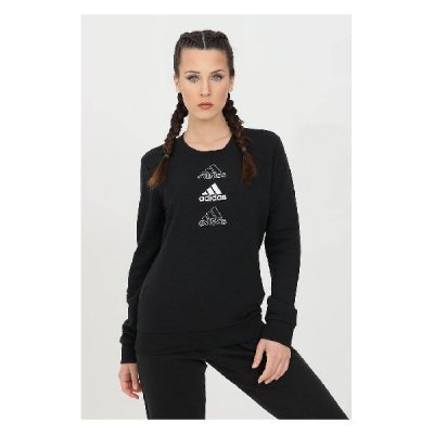 Tröja utan huva Dam Adidas W S SWT GL1400 Svart (Storlek: XS)