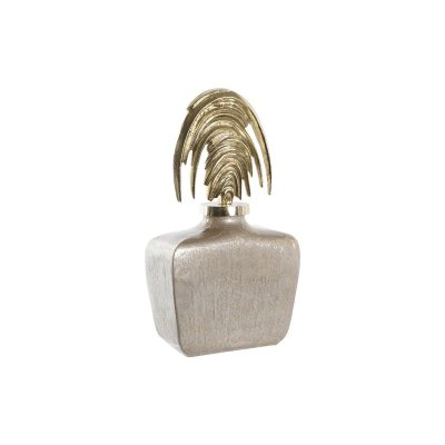 Vas DKD Home Decor Glas Beige Gyllene Aluminium (28 x 11 x 45 cm)