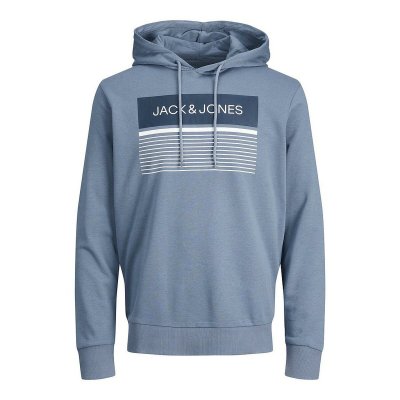 Tröja med huva Herr JJTRAVIS Jack & Jones 12223700 Blå (Storlek: L)