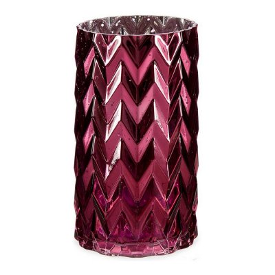 Vas Rosa Gravyr Ax Glas (11,3 x 19,5 x 11,3 cm)