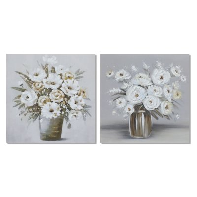 Tavla DKD Home Decor S3018034 Vas (80 x 2,8 x 80 cm) (2 antal)