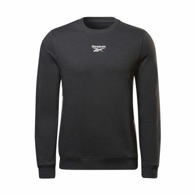 Tröja utan huva Herr Reebok RI Tape Crew Svart (Storlek: S)