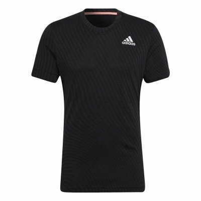 T-shirt med kortärm Herr Adidas Freelift Svart (Storlek: S)