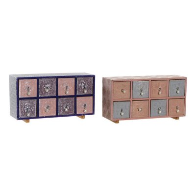 Smyckeskrin DKD Home Decor Mässing Mangoträ (2 pcs)