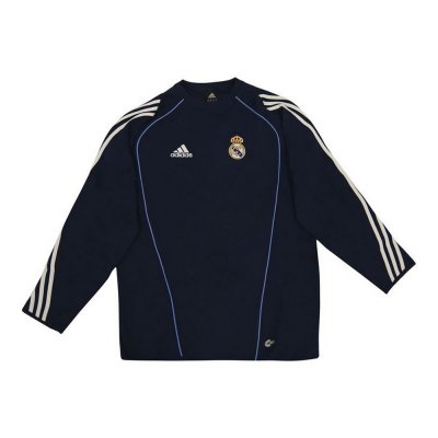 Tröja utan huva Barn Adidas REAL SWT TOP Svart (Storlek: 12-14 år)