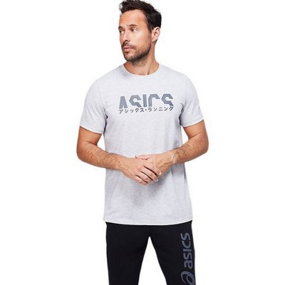 T-shirt med kortärm Herr Asics Katakana Ljusgrå (Storlek: L)