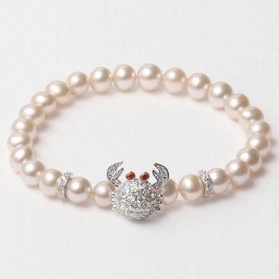 Damarmband Lancaster JLA-BR-CRAB-3-WH Vit Grön Sterlingsilver 16 mm
