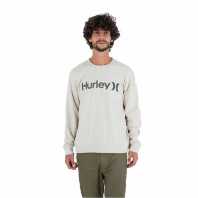 Tröja utan huva Herr Hurley One&Only Solid Varmvit (Storlek: S)