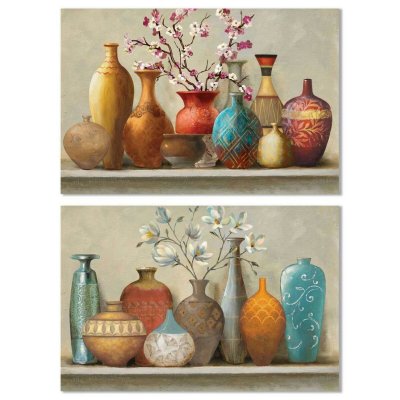 Tavla DKD Home Decor Vas Kolonial (120 x 3 x 80 cm) (2 antal)