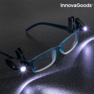 Klämma med LED för glasögon 360º InnovaGoods 2 antal