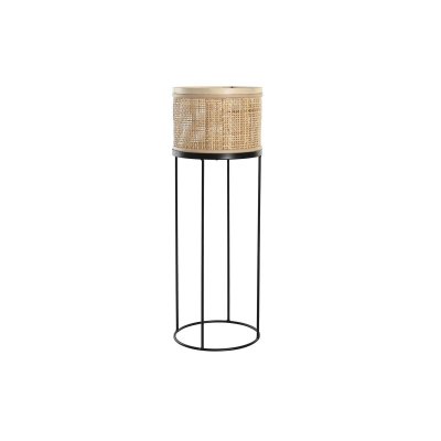 Kruka DKD Home Decor Naturell Svart Metall Rattan Skandinavisk (20 x 20 x 58,5 cm)