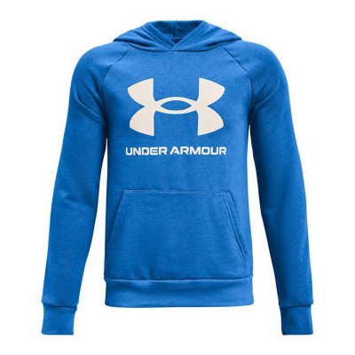 Tröja med huva Herr Under Armour Rival Big Logo Blå (Storlek: S)