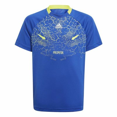 Kortärmad fotbollströja, Barn Adidas Predator Inspired Blå (Storlek: 7-8 år)