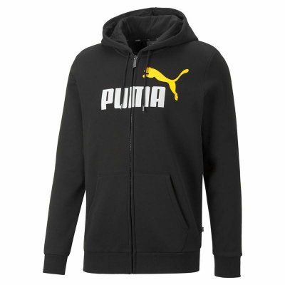 Tröja med huva Herr Puma Essentials Two Tone Svart (Storlek: XL)