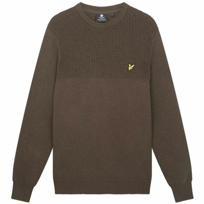 Tröja utan huva Herr Lyle & Scott V1-Crew Oliv (Storlek: XL)