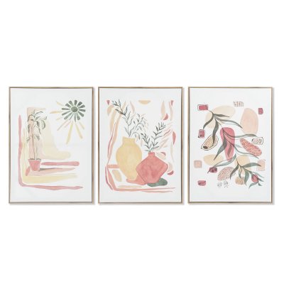 Tavla DKD Home Decor S3017885 Virágok (50 x 3 x 70 cm)