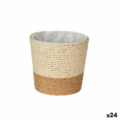 Kruka Naturell Brun Snöre Plast (11 x 10,5 x 11 cm) (24 antal)
