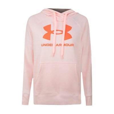 Tröja med huva Dam Under Armour Rival Fleece Rosa (Storlek: XS)