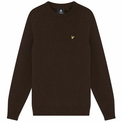 Tröja utan huva Herr Lyle & Scott V1 Crew Mörkbrun (Storlek: S)