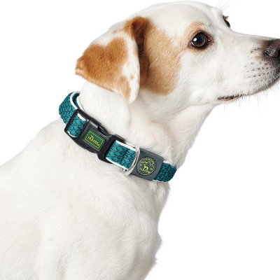Hundhalsband Hunter Basic Tråd Storlek M Lime (33-50 cm)