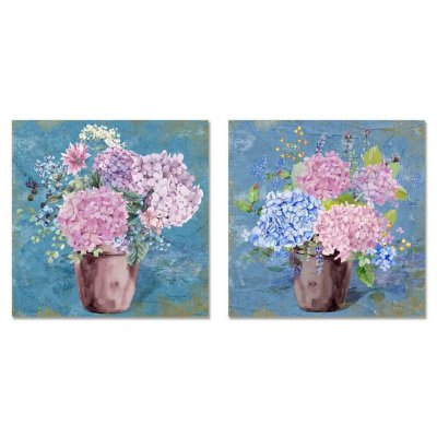 Tavla DKD Home Decor Vas (2 antal) (60 x 2 x 60 cm)