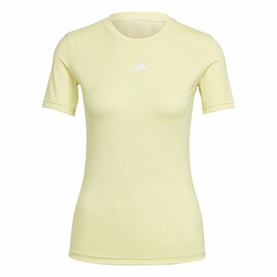 T-shirt med kortärm Dam Adidas Techfit Training Gul (Storlek: M)