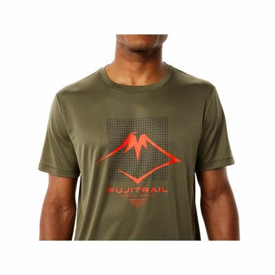 T-shirt med kortärm Herr Asics FUJITRAIL Grön (Storlek: S)