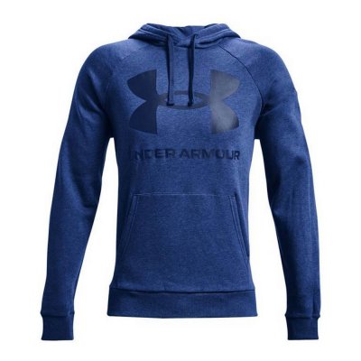 Tröja med huva Herr Under Armour Fleece Rival Mörkblå (Storlek: S)