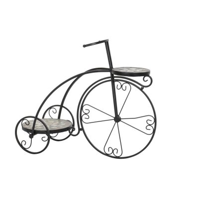 Kruka DKD Home Decor Cykel Keramik Mosaik Svart Smide (70 x 28 x 57 cm)