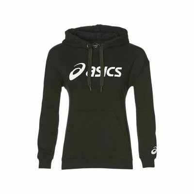 Tröja med huva Dam Asics Big Svart (Storlek: XS)