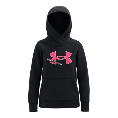 Luvtröja, Flickor Under Armour Fleece Logo Svart (Storlek: S)