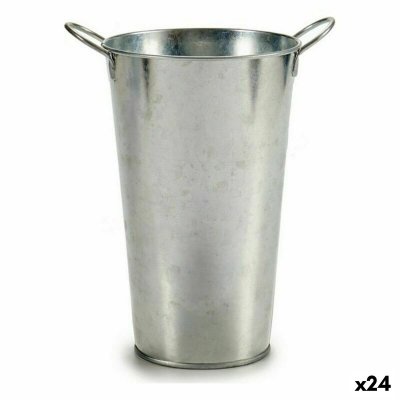 Kruka Med handtag Silvrig (15 x 23,5 x 20 cm) (24 antal)