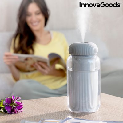 Ultrasonisk luftfuktare och aromdiffusor med LED Stearal InnovaGoods