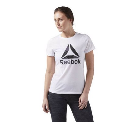 T-shirt med kortärm Dam Reebok Wor CS Graphic Tee Vit (Storlek: S)