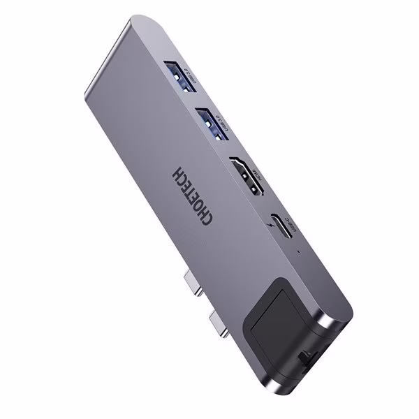 Choetech 7 i 1 USB-C Adapter till Macbook Pro (2017) (2018) Air (2018) (2020)