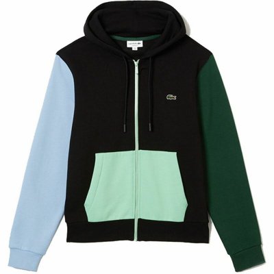 Tröja med huva Herr Lacoste Svart (Storlek: S)