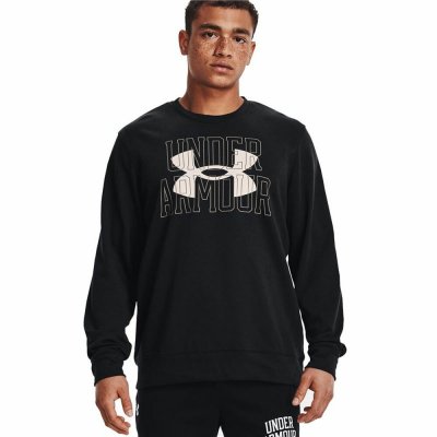 T-shirt med lång ärm Herr Under Armour Logo Crew Svart (Storlek: S)
