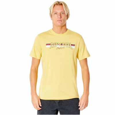 T-shirt med kortärm Herr Rip Curl Yeh Mumma Gul (Storlek: M)