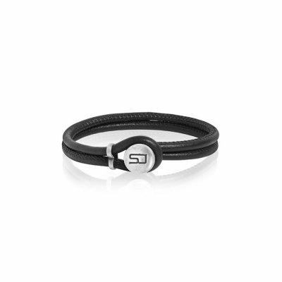 Damarmband Sif Jakobs BR458-BL-BK-21 Svart Läder (21 cm)