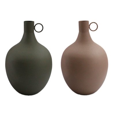 Vas DKD Home Decor Aluminium Urban (23 x 23 x 38,5 cm) (2 antal)