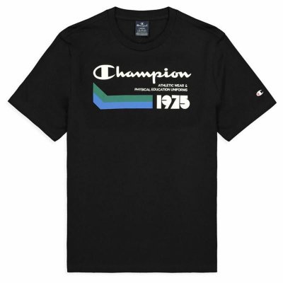T-shirt med kortärm Herr Champion Athletic Svart (Storlek: L)