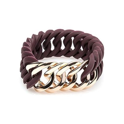 Armband TheRubz 100466 Röd Silikon Rostfritt stål Gyllene Stål/Silikon