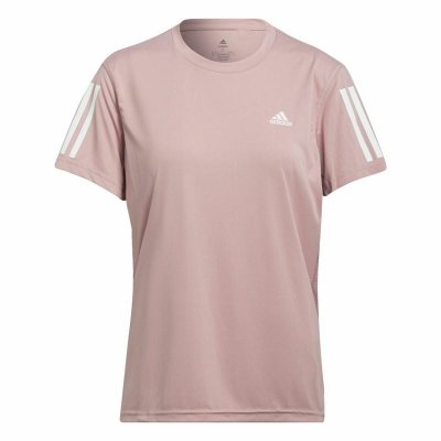 T-shirt med kortärm Dam Adidas Own The Run Rosa (Storlek: M)