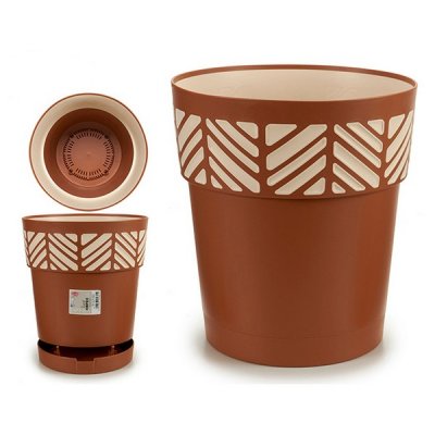 Kruka Orfeo Brun Plast (29 x 29 x 29 cm)