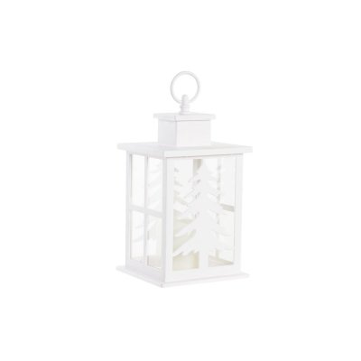 LED-lykta DKD Home Decor Träd Vit PP (14 x 14 x 24,5 cm)
