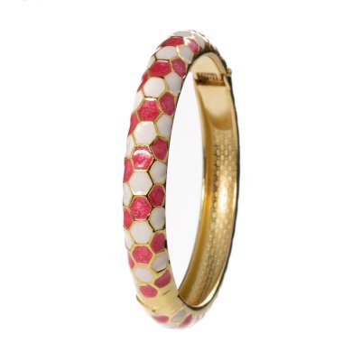 Damarmband FP020 Rosa Metall (6 cm)