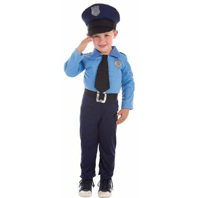 Maskeraddräkt för barn Muskulös polis (Storlek: 3-6 år)