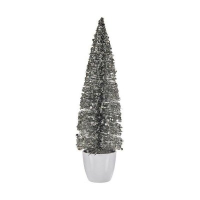 Julgran Stor Silvrig Vit Plast (10 x 38 x 10 cm)