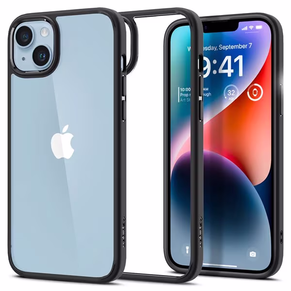 Spigen Ultra Hybrid Case iPhone 14 Matt Svart Ram